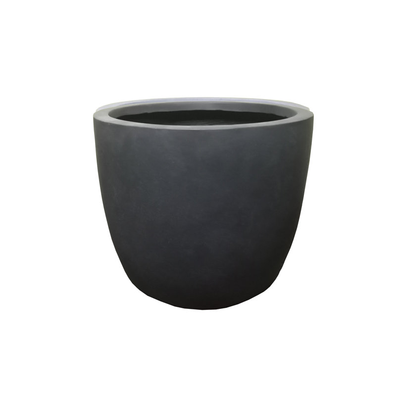 Pot Planter, Charcoal, 17" H x 18" W x 18" D