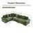 Oversized Cloud Modular Sectional Couch, Convertible Design With Extra-Wide Armrests And 13 Throw Pillows, Premium Corduroy Fabric For Ultimate Comfort And Style-287828324-287828322