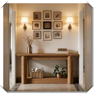 2-Tier Entryway Console Table Durable Sturdy Reinforced