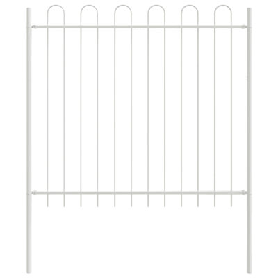 Clôture de jardin vidaXL, 2 pièces, gris 11,15 x 3,28 pi, acier thermolaqué