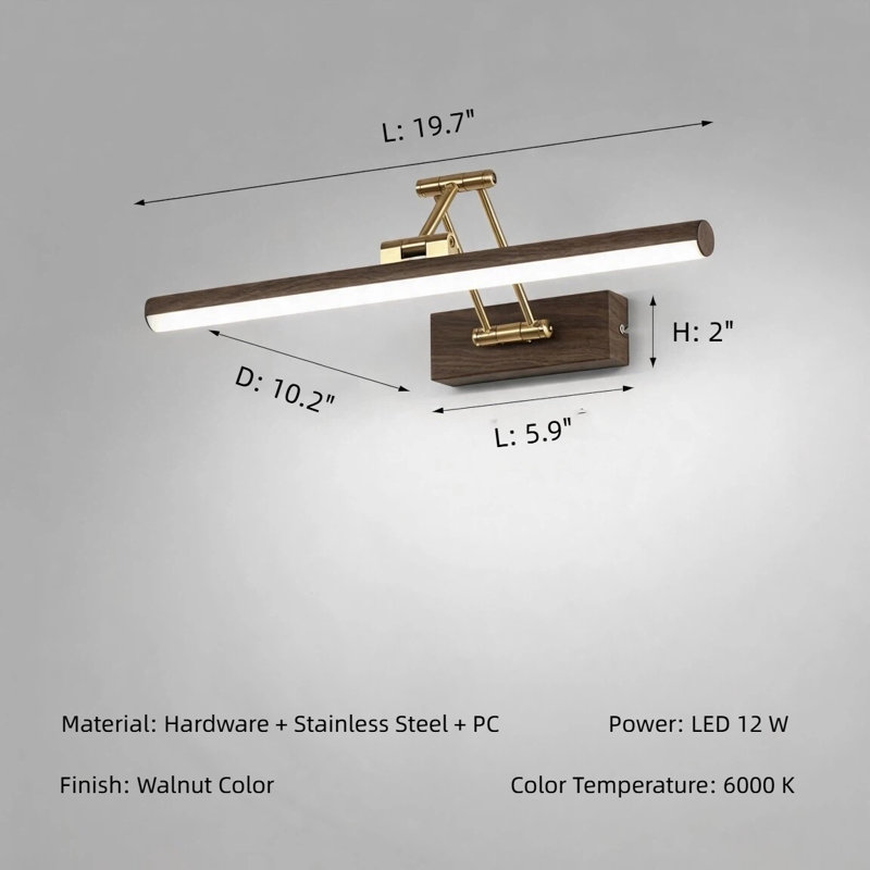 Luminaire pour meuble-lavabo en bois