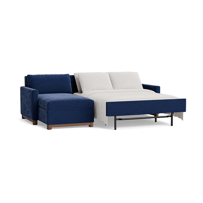 Reve Sofa with Chaise (with Storage), Chaise On Left, Performance Velvet - Uniform