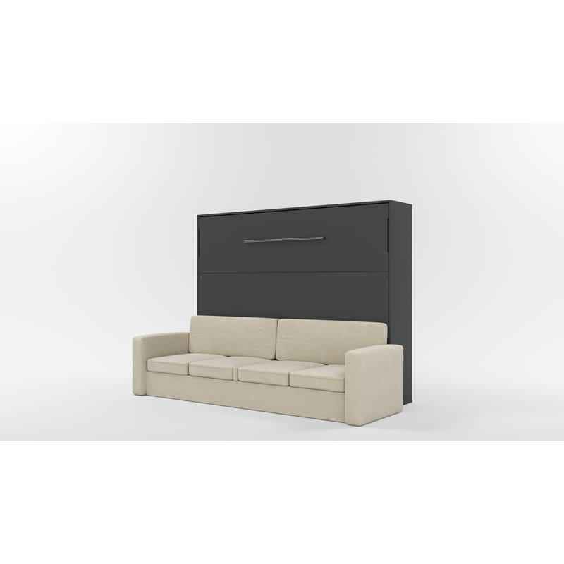 Neidelin Upholstered Bed, Grey/Cream