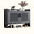 Modern Imitation Shutter Door Aluminum Alloy Shoe Storage Bench-828272640