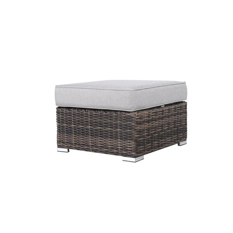 Repose-pieds d'extérieur avec coussin - entièrement assemblé