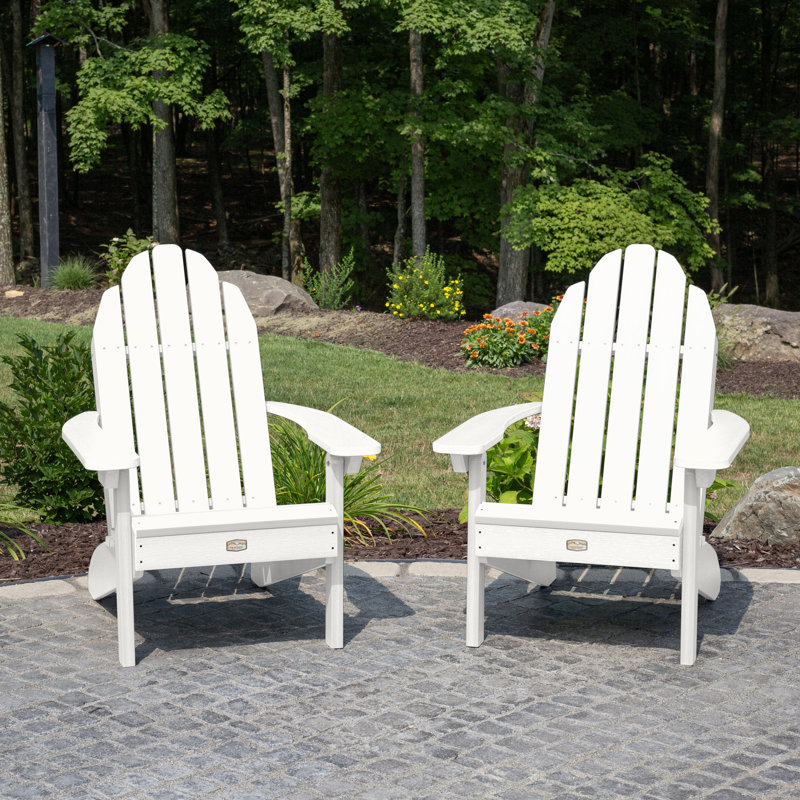 Chaise Adirondack résistante aux intempéries Hintz, Blanc