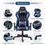 Blue Elephant Adjustable Reclining Faux Leather Swiveling PC & Racing Game Chair-1746513323