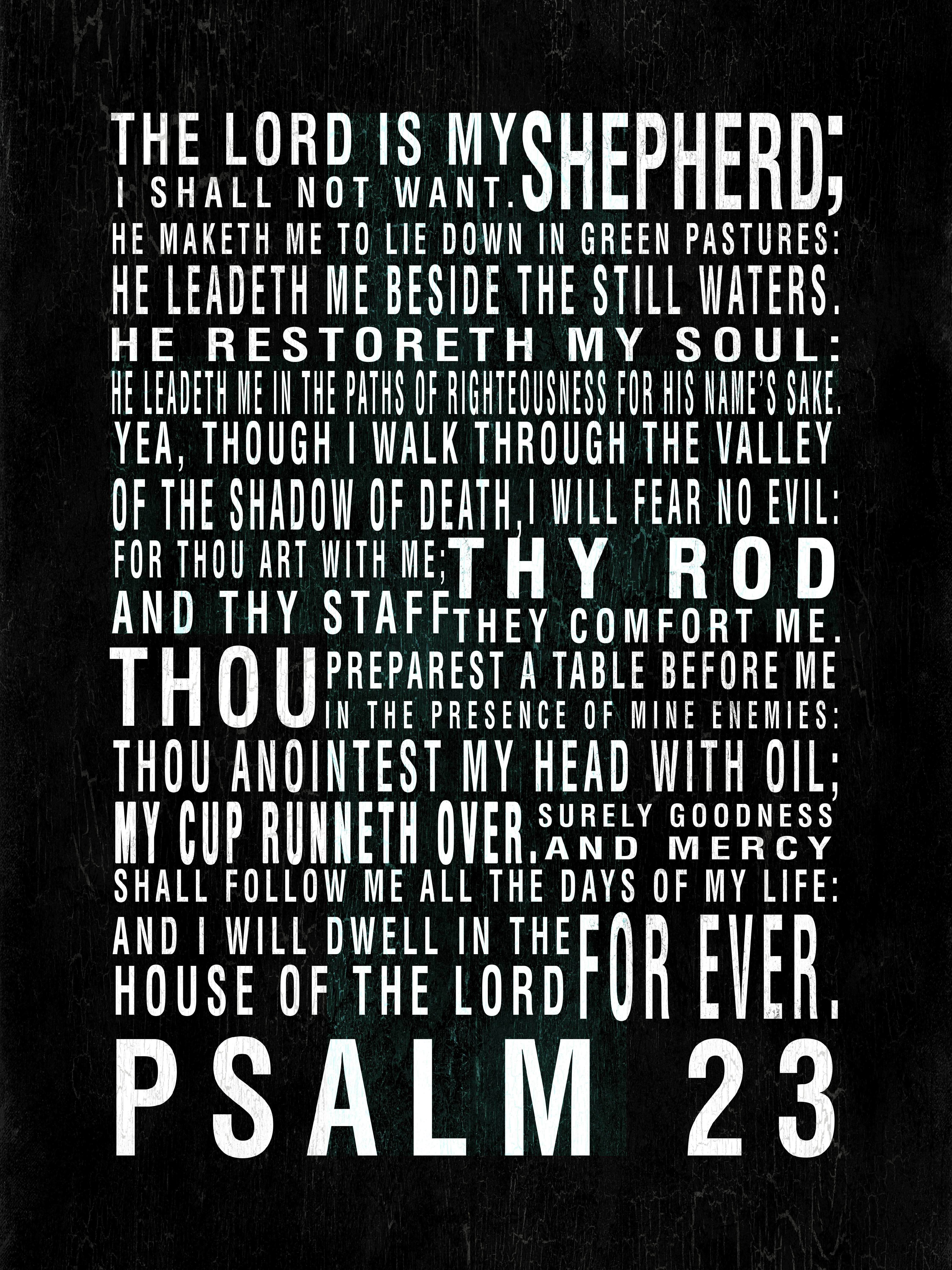 Trinx The Lord Is My Shepherd - Wrapped Canvas Textual Art | Wayfair