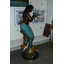 Fontaine en bronze 68 "sirène avec tortue et poisson - sculpture en bronze Soderlund, 38" x 24 "x H 68"