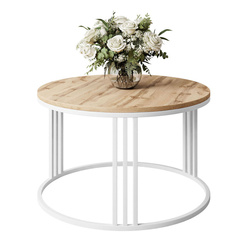 Atnip coffee table, White, Wotan Oak