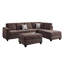 Canapé modulaire réversible en mélange de polyester de 112 po de large Shaeli-1769548043