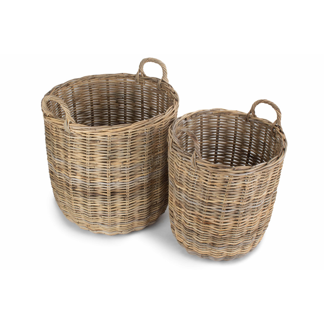 Holzkorb Duenas aus Rattan