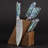 Senken Knives 11-Piece Damascus Knife Block Set with Abalone Shell Handle - 67-Layer Japanese Steel
