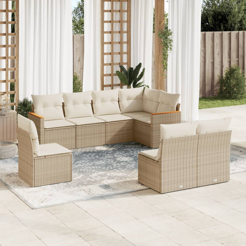 Ensemble de canapé de jardin Vidaxl beige