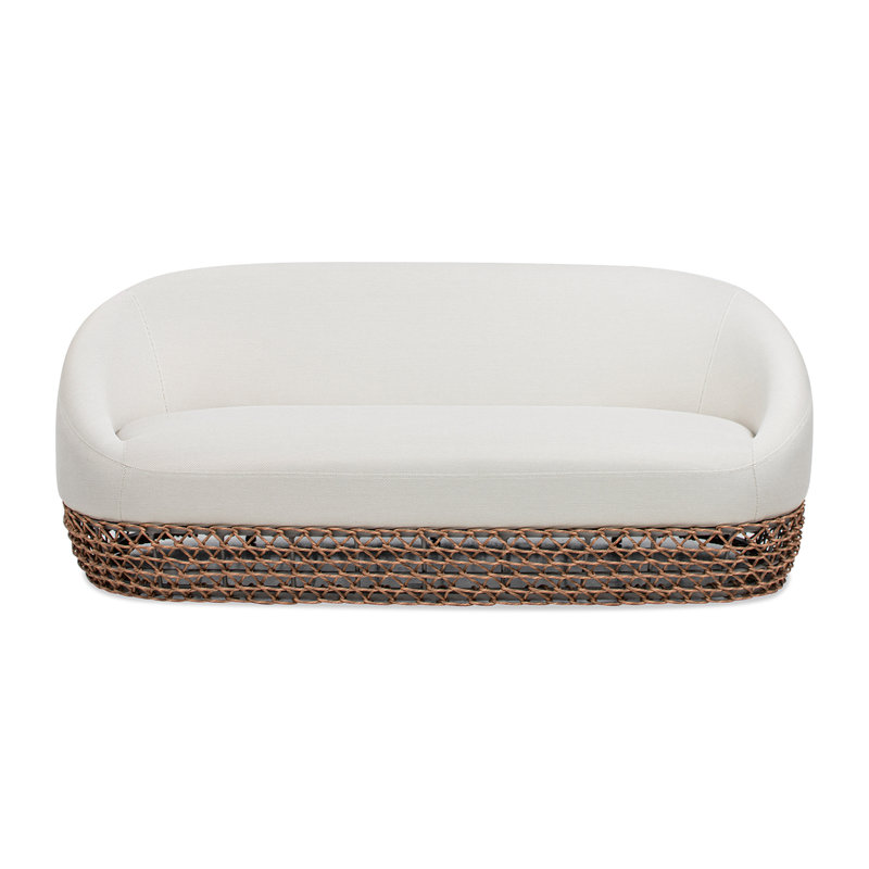 Demarrea 71" Upholstered Woven Patio Deep Seating Sofa