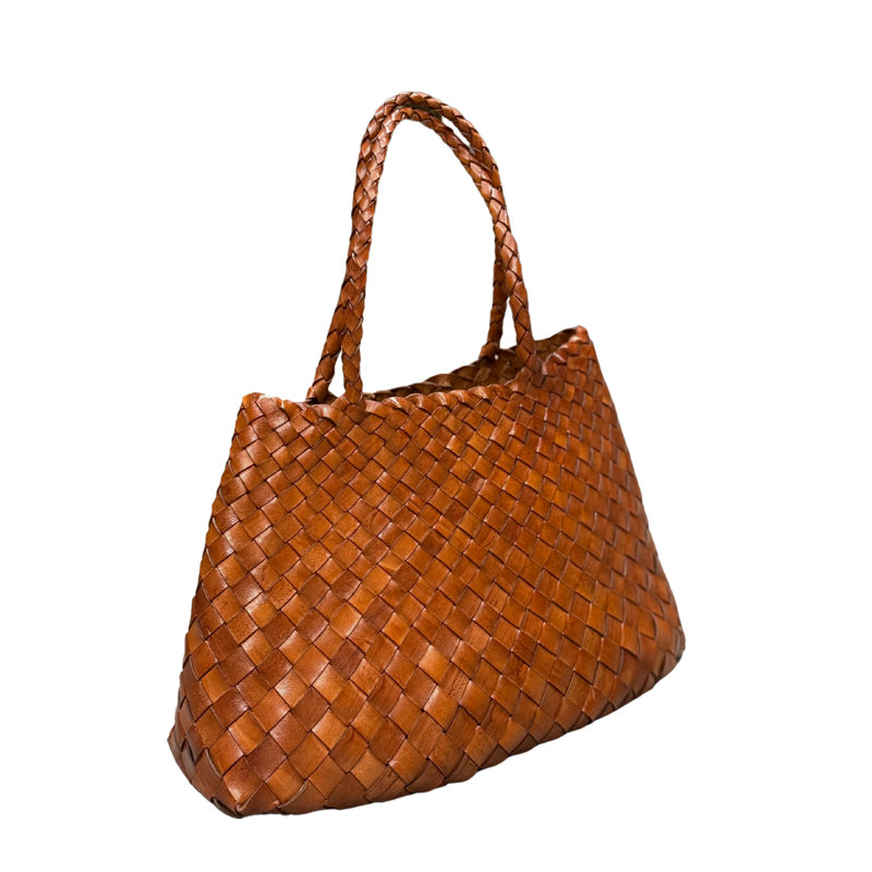 Emily Woven Bag, Brown