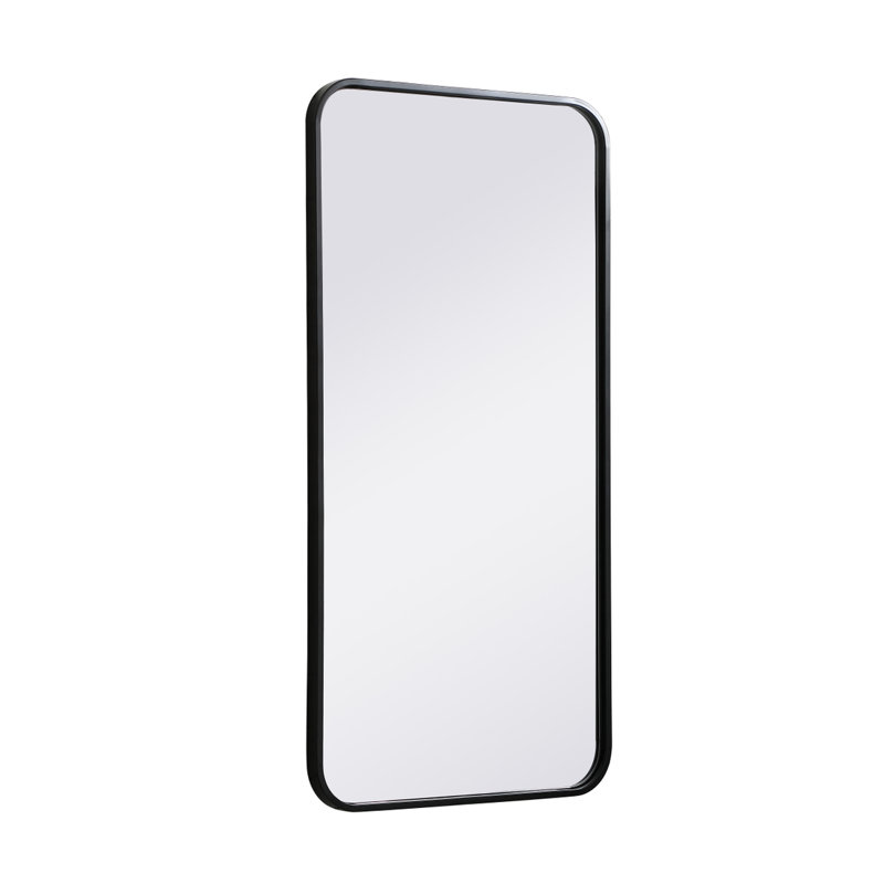 Miroir mural Sabine, 36 po x 18 po, Noir