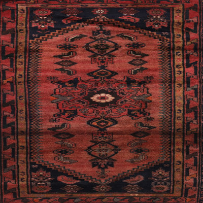 Tapis oriental noir / rouge