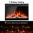 36"Electric Fireplace Insert,Four 3D Color with Log and Flame, Adjustable Flame Speed-1518777610