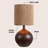 Abram 22.75" Rustic Bohemian Resin/Metal Round Table Lamp with Paper Rope Shade-1448780373
