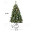 Arbre de Noël articulé 4,5 pi avec baies rouges et pin, 4,5 cl, 407 pointes, approche d'assemblage simple et brillant