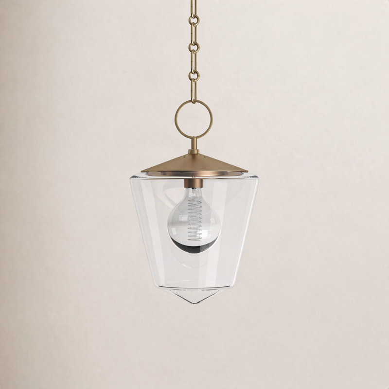Massey 1 - Light Single Pendant, Aged Brass