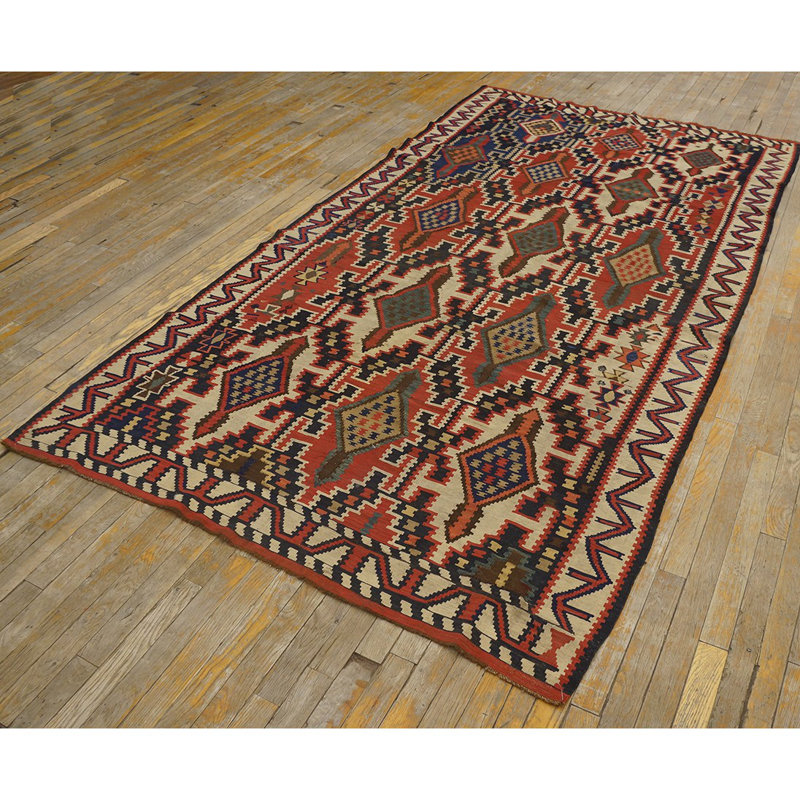Flatweave Wool Geometric Area Rug