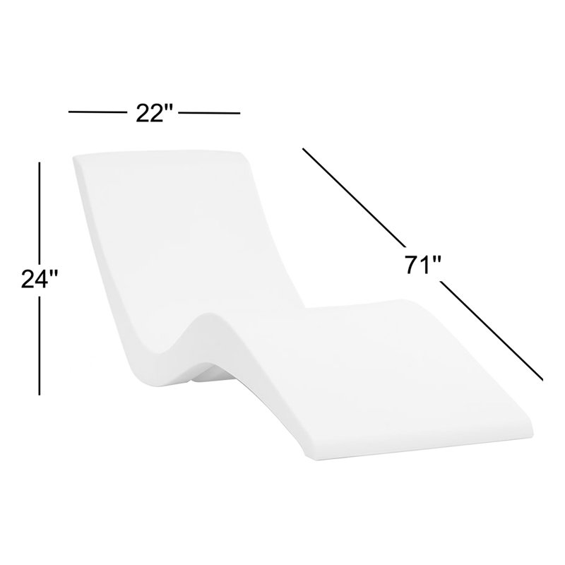 Wrought Studio In-pool Chaise Lounger for 0-9 In. of Water, White