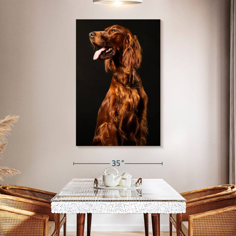 Brampt Irish Setter Dog, 51" H x 34" W