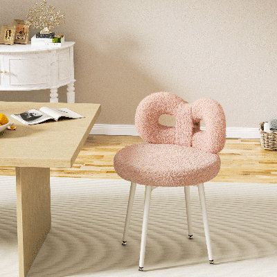Vanity Chair With Back 17.7 Wide