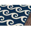 Tapis intérieur / extérieur bleu marine / blanc Yepez-23564081