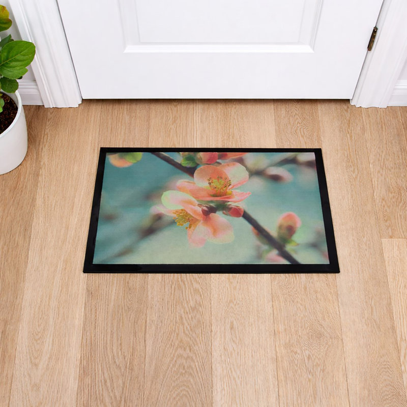 Tapis d'intérieur antidérapant pour intérieur en polyester 24 po x 16 po