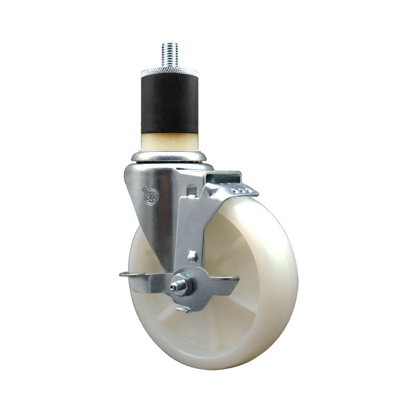 Roulettes pivotantes en nylon 1-7 / 8 pouces avec frein SCC
