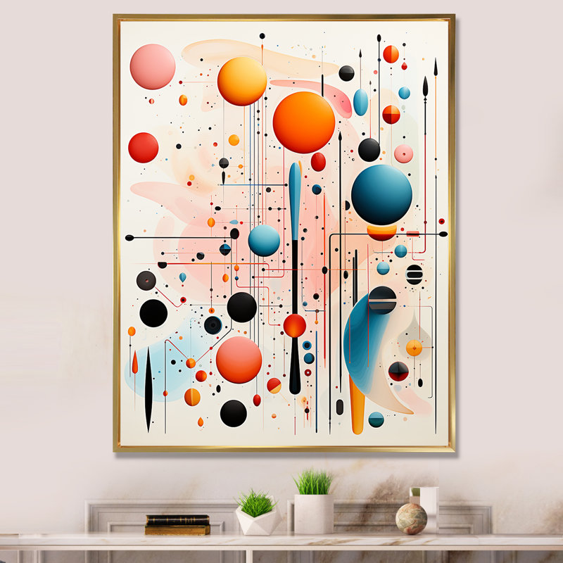 Rétro pastel sur toile Crystalline Consciousness, H 20 po x l 12 po x P 1 po, Cadre flottant doré
