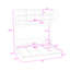 Grand lit escamotable mural avec tablettes de rangement, système de levage hydraulique