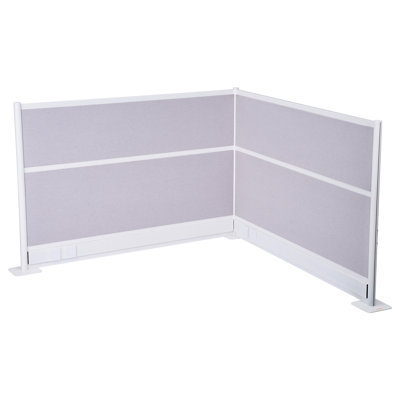 Cloisons de séparation de bureau, cloisons de 72 po x 48 po, cloison de poste de travail en PET avec couvercles de sortie, panneaux d'intimité autoportants pour école de bibliothèque de bureau