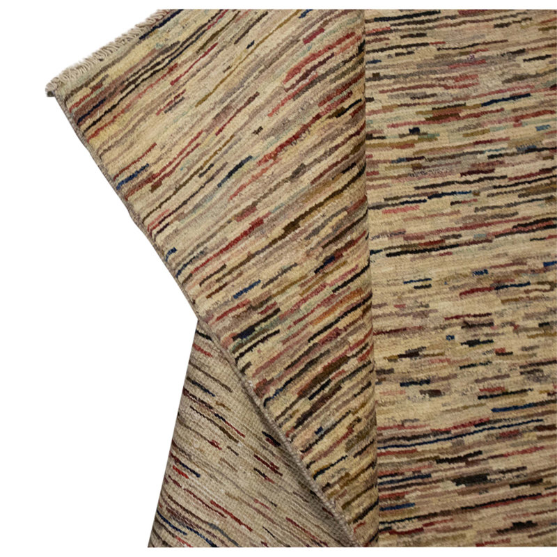 Hand Knotted Wool Area Rug in Multi