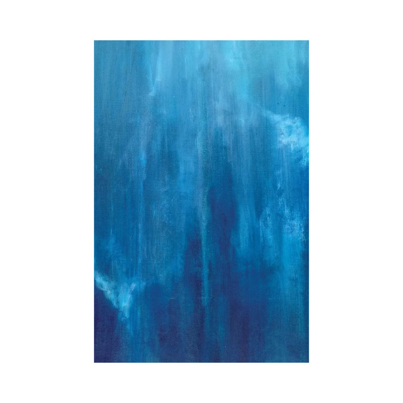 Azul Profundo Triptych II by Suzanne Wilkins - Wrapped Canvas Gallery-Wrapped Canvas Giclée, 66.04cm H x 45.72cm W