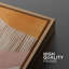 Mid-Century, Mid-Century, pastel, orange, rose, brun, champ, formes abstraites, chic moderne sur toile-92285350-92285351