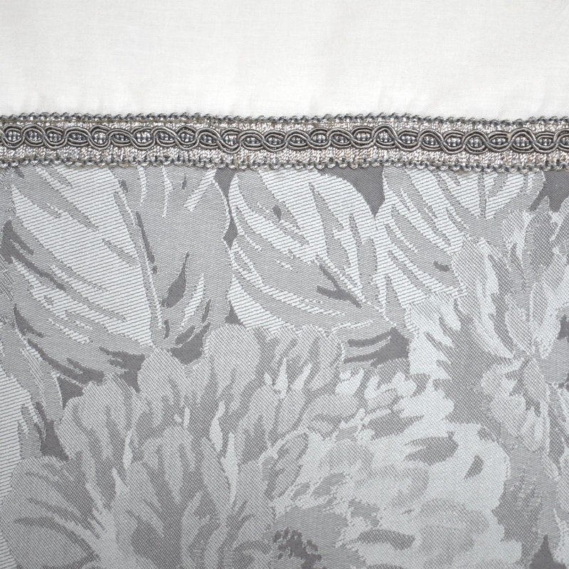 Anadalay Jacquard Duvet Cover Set with Pillowcases, Silver, Jacquard, Single Duvet Cover Set + 1 Pillowcase 