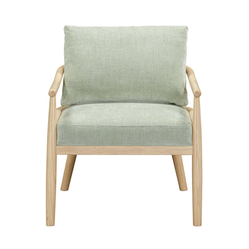 Fauteuil d'appoint en velours, Chenille vert menthe