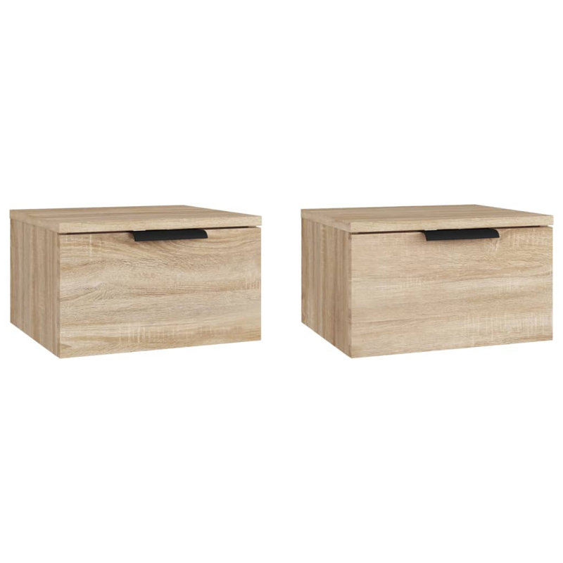 Jurnei 34cm W Manufactured Wood Bedside Table, Oak