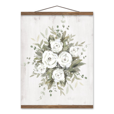 " Sage And White Florals " Painting Print