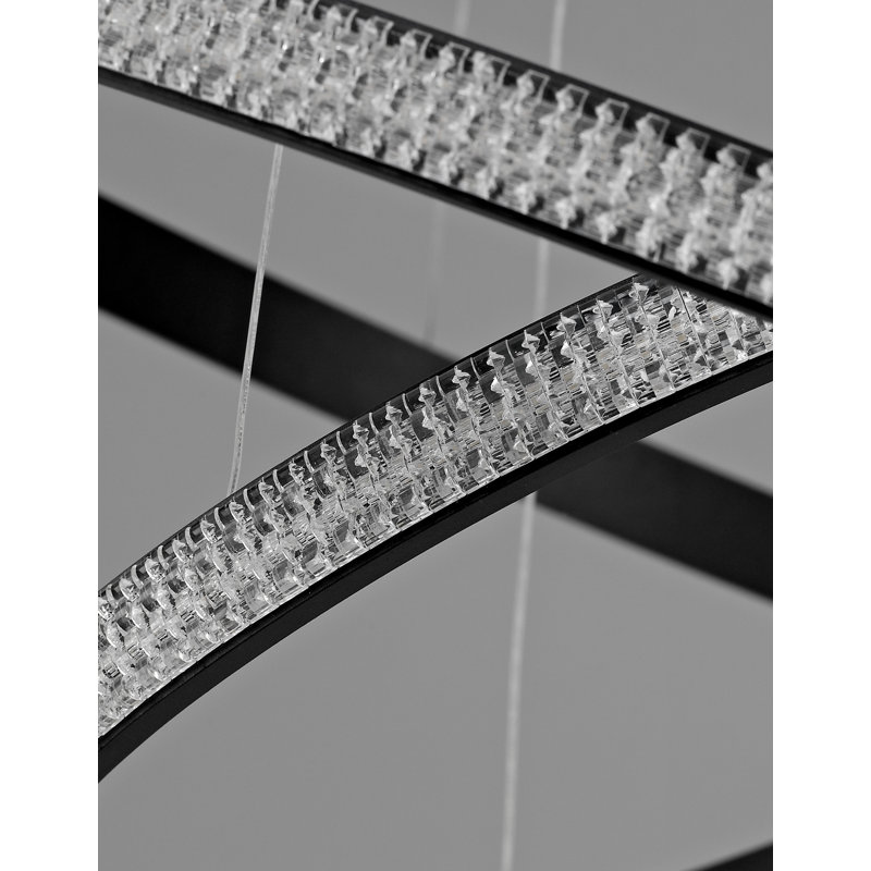 2 - Light Black LED Unique/Statement Pendant