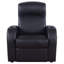 Fauteuil inclinable noir rembourré avec porte-gobelet