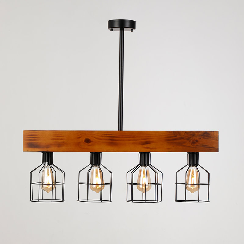 Luminaire suspendu linéaire pour îlot de cuisine 4 lumières Ellingsworth