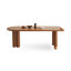 Bureau d'écriture brun en bois massif demi-cercle-1182281173