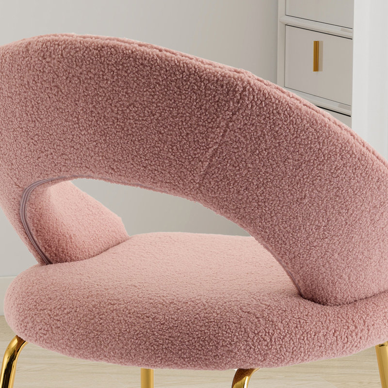 Chaise de salle à manger rembourrée, Ourson rose