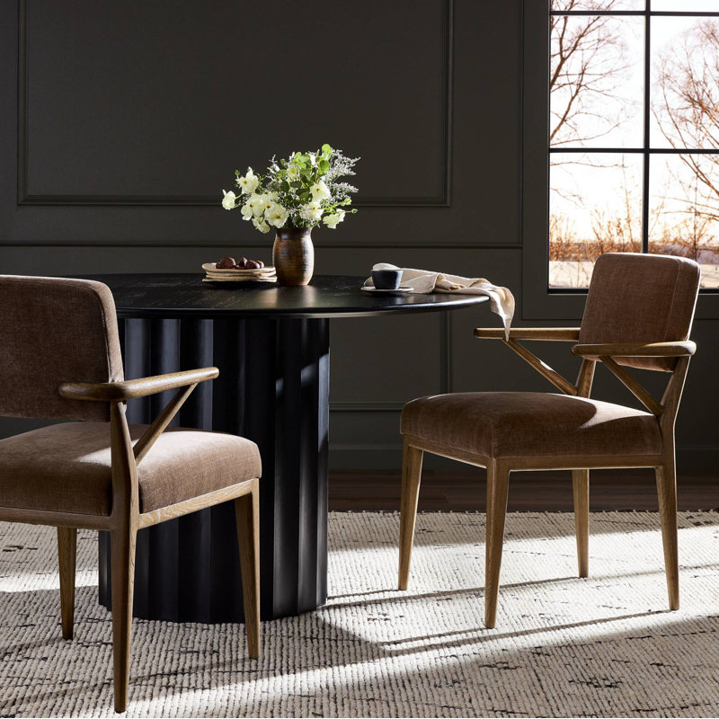 DEIDRE Upholstered Arm Chair, Altair Mushroom