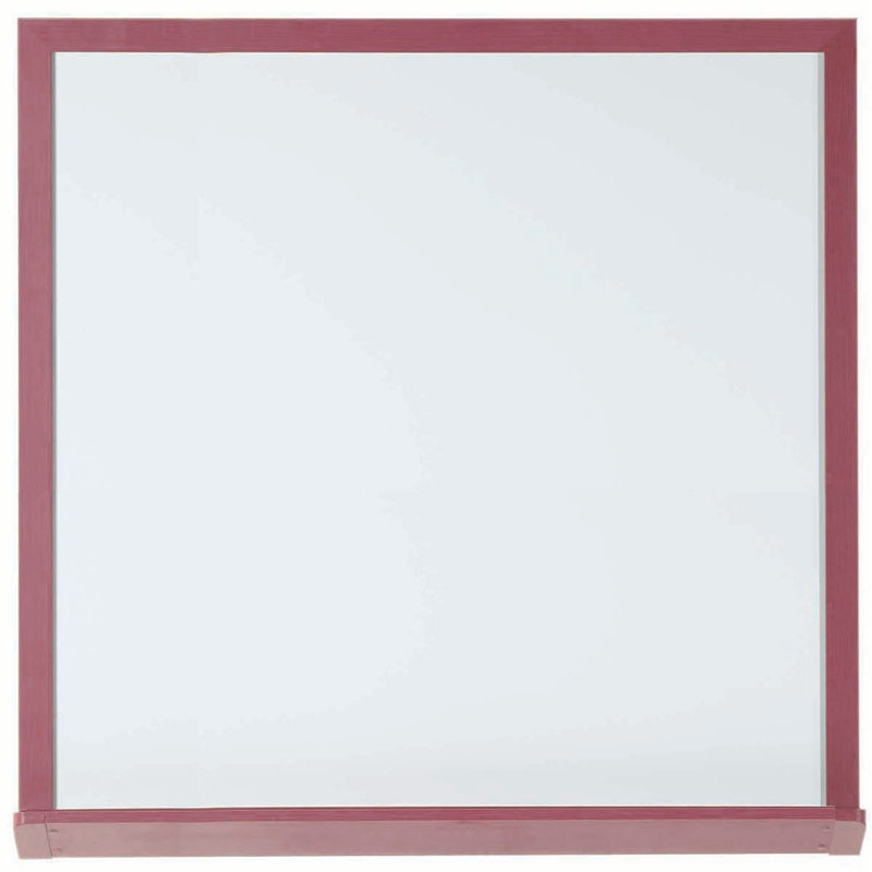 Architectural High Performance Magnetic Wall Mounted Whiteboard, High Gloss White, 4' H x 4' W, Cherry Wood Grain
